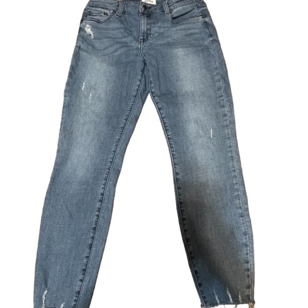 Pistola Raw Hem  Blue Jeans Cotton Blend Size 28